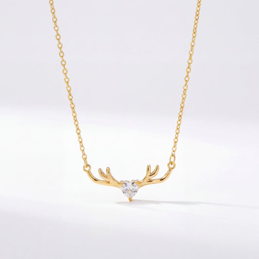 Crystal Antler Pendant