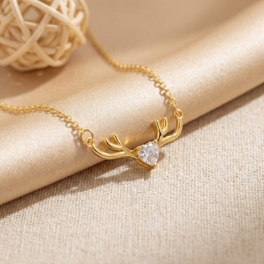 Crystal Antler Pendant